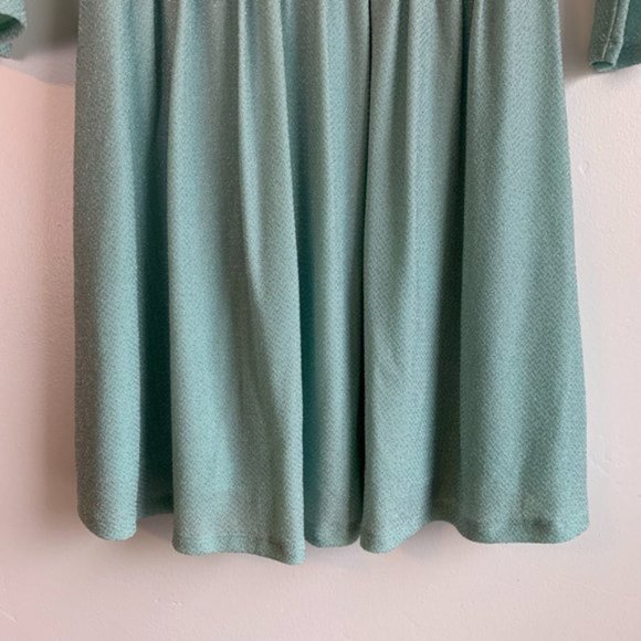 Forever 21 Sparkly Mint Quarter Sleeve Mini Dress - Picture 7 of 8